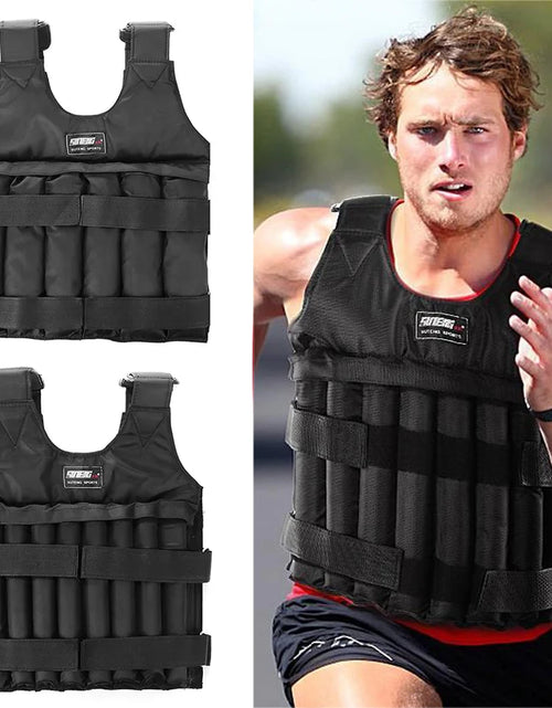 Load image into Gallery viewer, 3/15/20/35/50Kg Loading Weight Vest Jacket Sand Clothing for Running Training Fitness Equipment Adjustable Waistcoat Jackets
