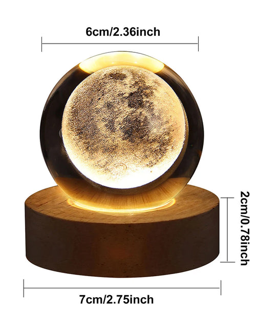 Load image into Gallery viewer, Crystal Ball Night Lights Glowing Planet Galaxy Astronaut 3D Moon Table Lamp USB Atmosphere Lamp Tabletop Decorations Kid Gifts
