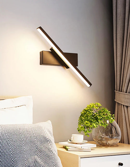 Load image into Gallery viewer, LED Wall Lamp Nordic Modern Minimalist Bedroom Bedside Lamp Creative Staircase Lamp Living Room Rotating Wall Lamp
